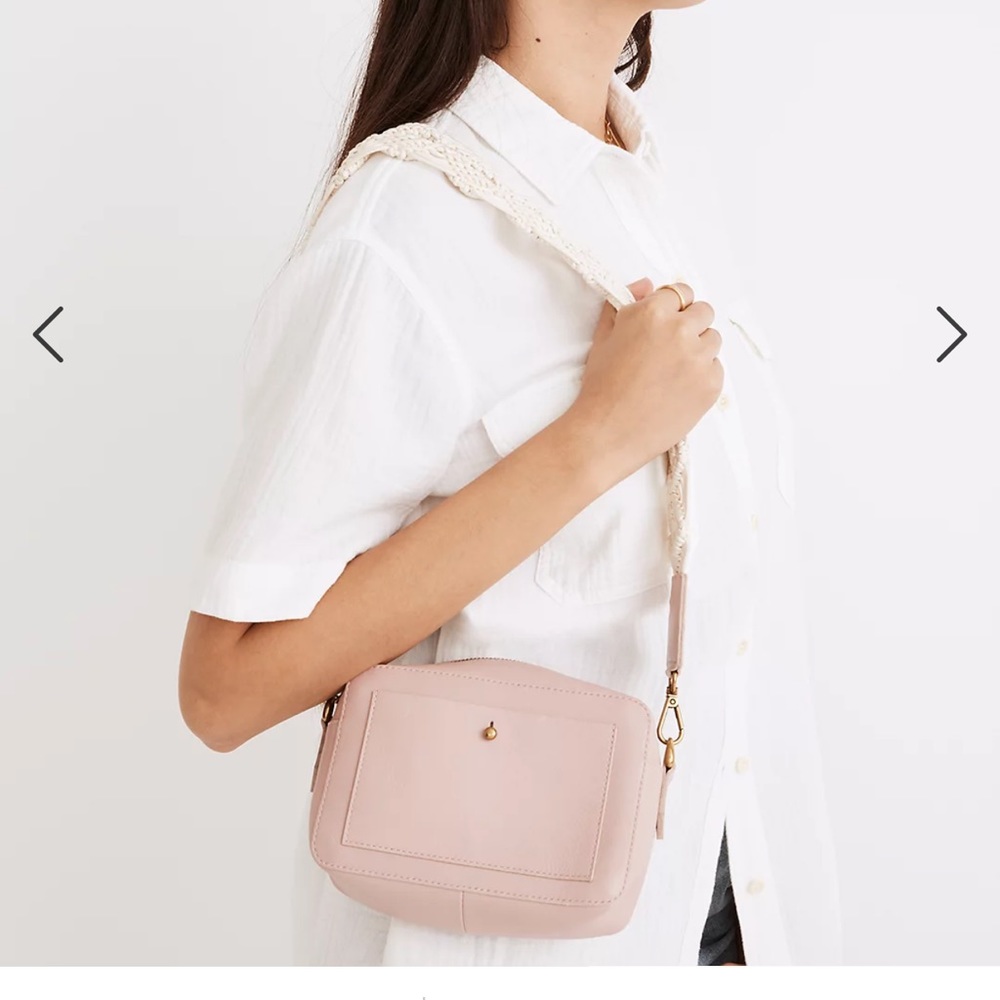 BNWT Madewell Blush Pink Transport Camera Bag w/2 Straps - Picture 8 of 8